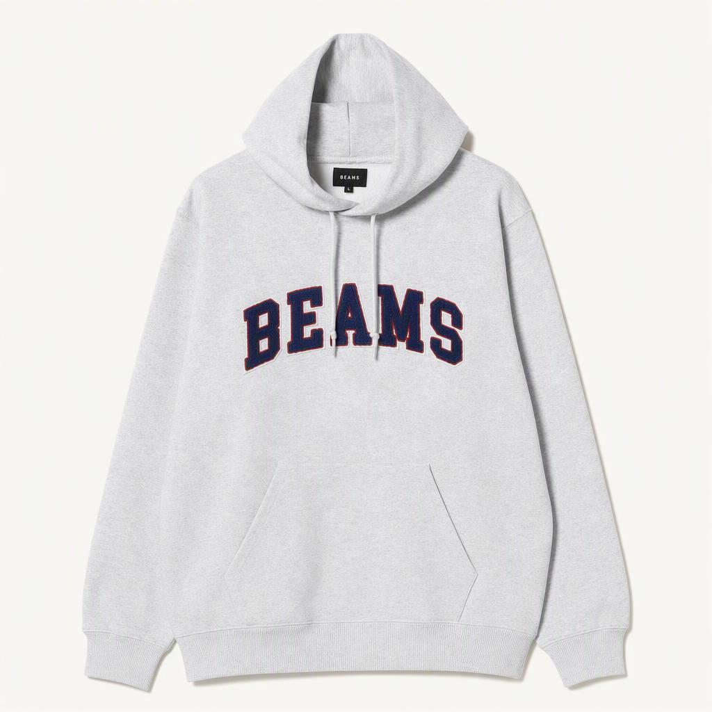 빔즈 자수 후드 그레이