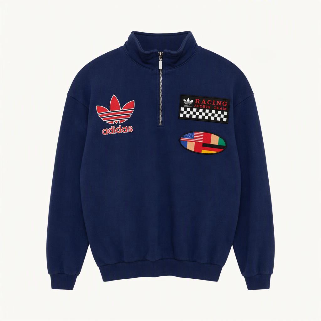 90s 아디다스 x 데상트 파이어버드 레이싱 하프집업