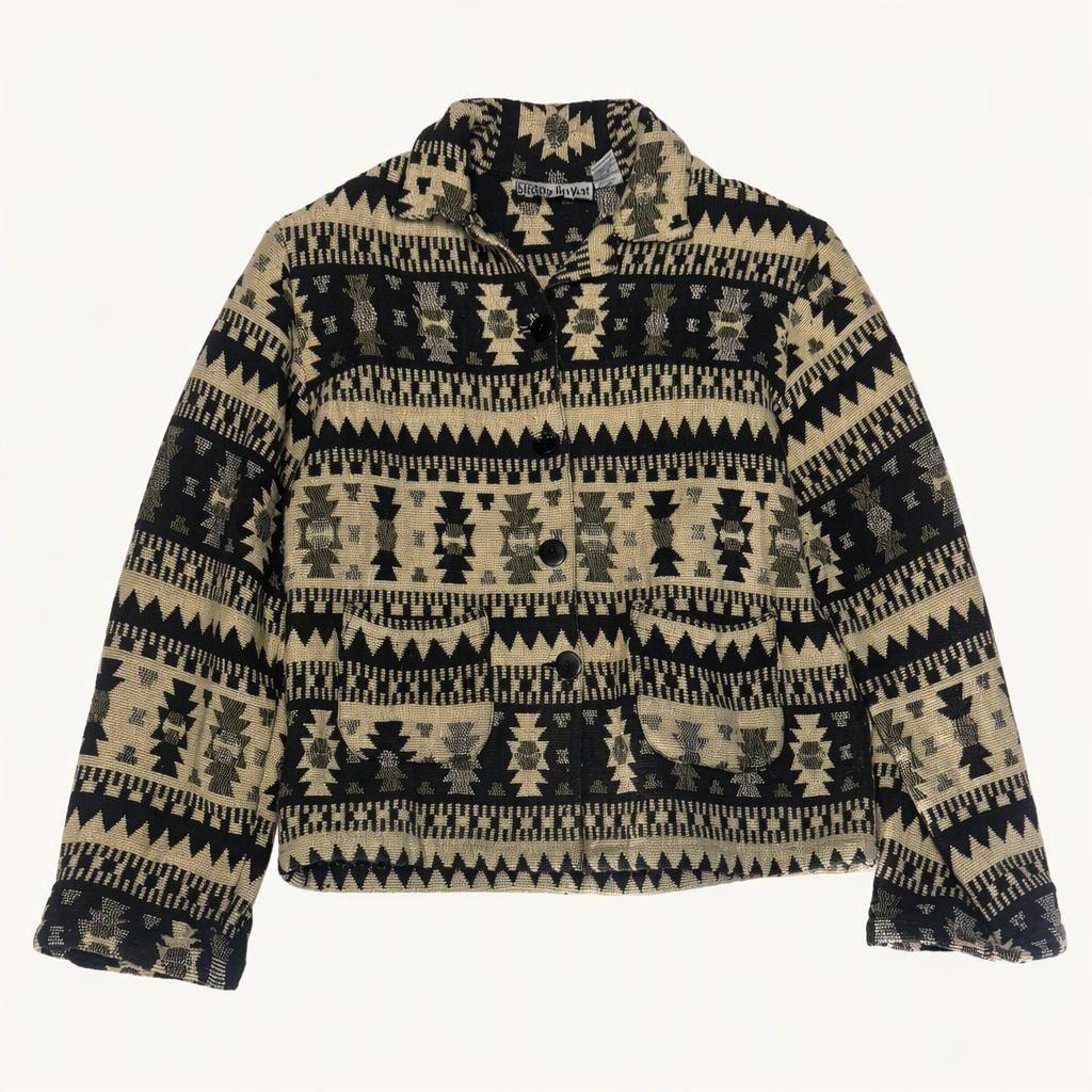 희귀!! 여성 Studio Vest 90s 빈티지 고블린 태피스트리 자켓