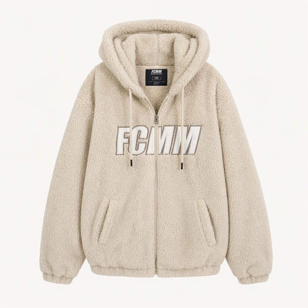 FCMM 플리스 후드 집업 베이지