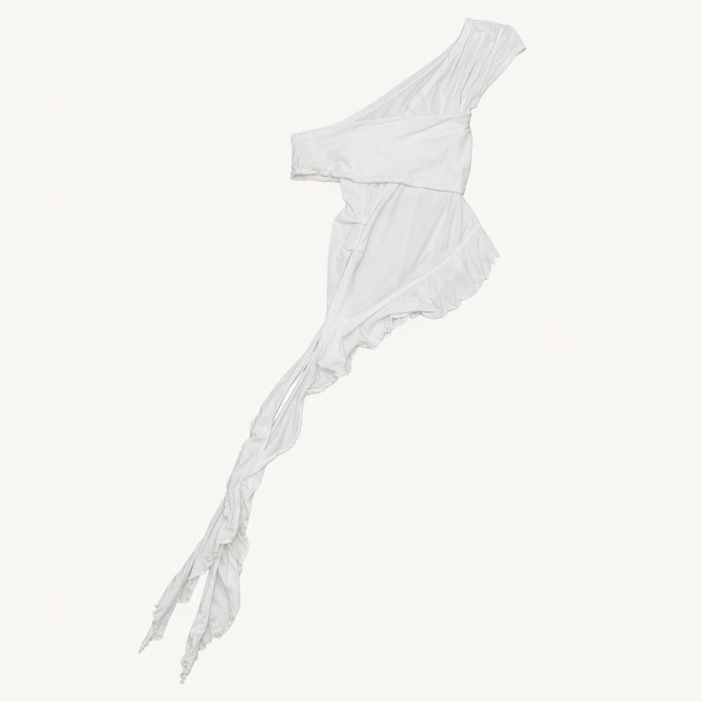 보헴서 원숄더 러플 언발 탑 (화이트) / 브랜드에서품절