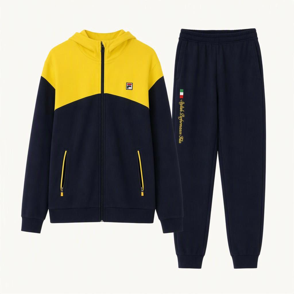 [FILA] 후드 집업 & 트레이닝 팬츠 기모 상하의 세트(M)