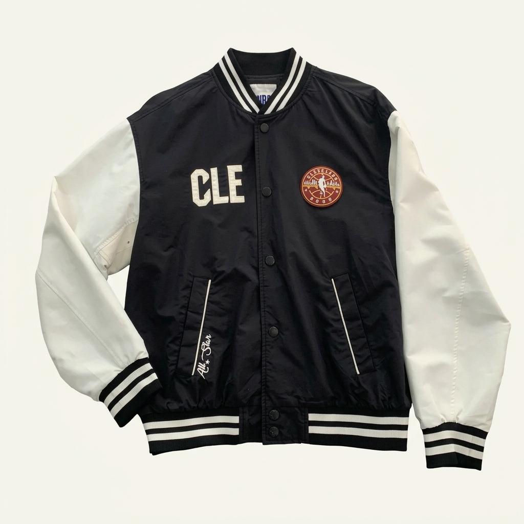 M NBA 엔비에이 CLE 클리브랜드 스타디움 바시티 자켓