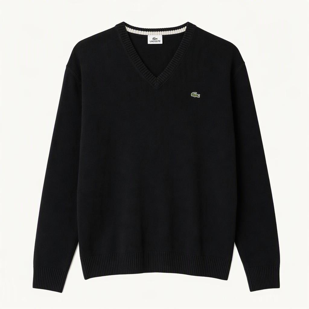라코스테 남성 블랙 브이넥니트 코튼니트 5