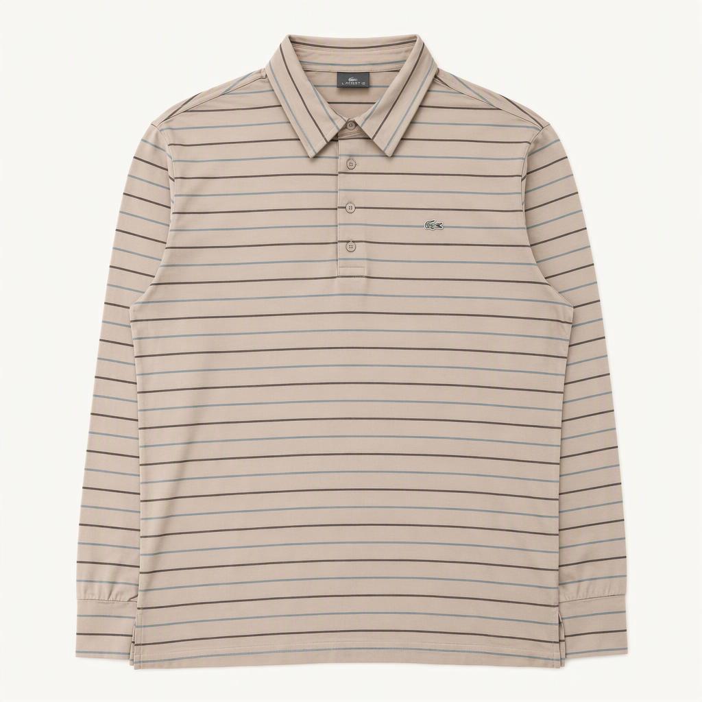 LACOSTE 스트라이프 카라넥 긴팔 티셔츠 4