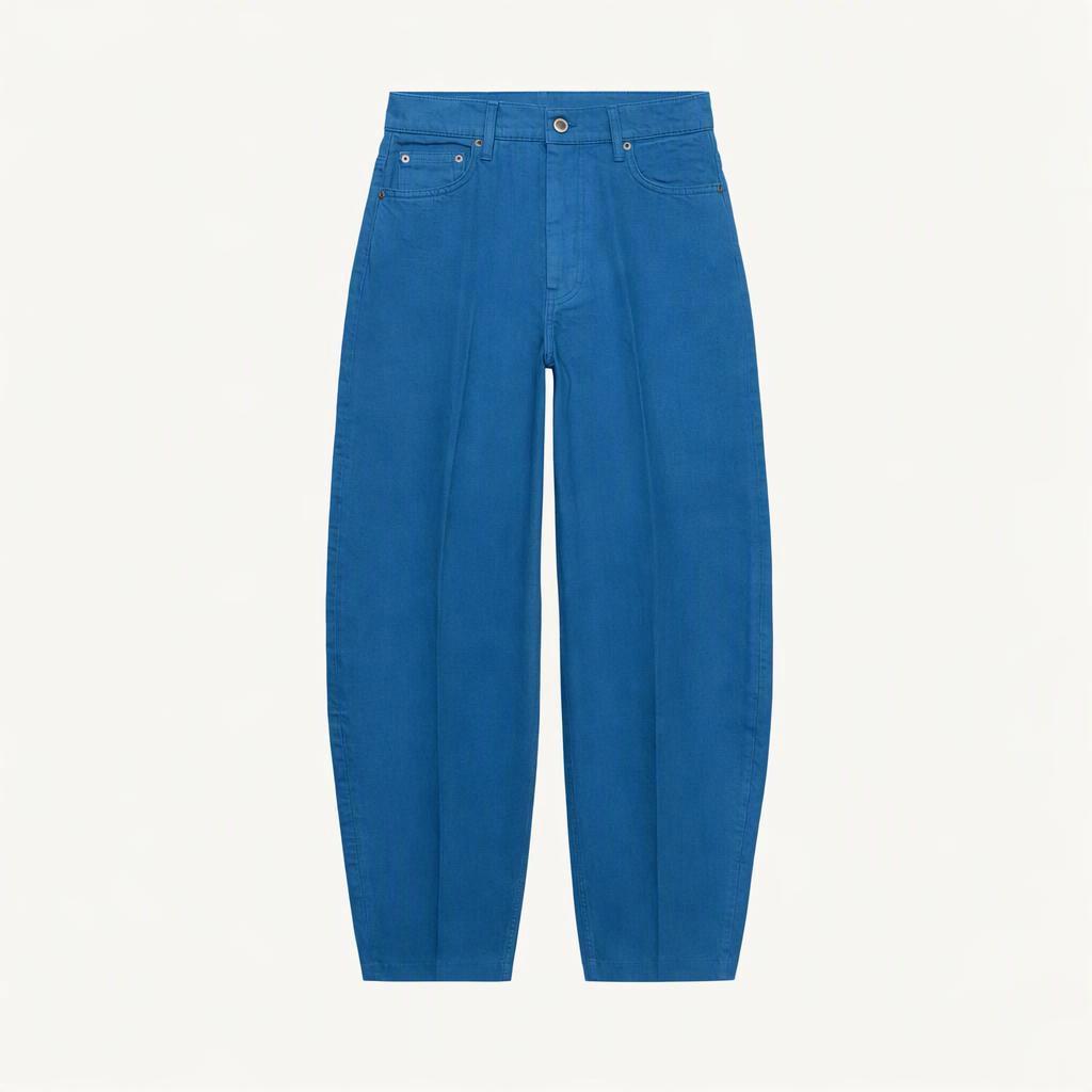 ZARA ZW 컬렉션 테이퍼드 하이 라이즈 블루 팬츠