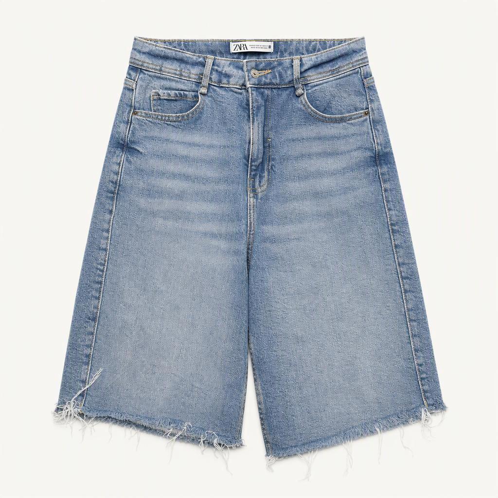 자라 zara 데님 5부 팬츠
