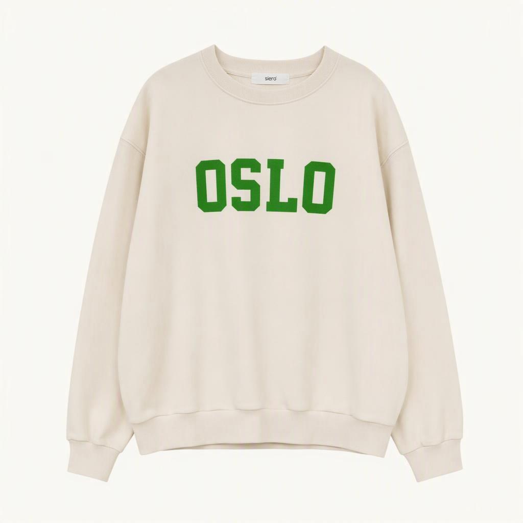 새상품ㆍ미착용ㆍ시에로 OSLO 레터링 맨투맨 아이보리