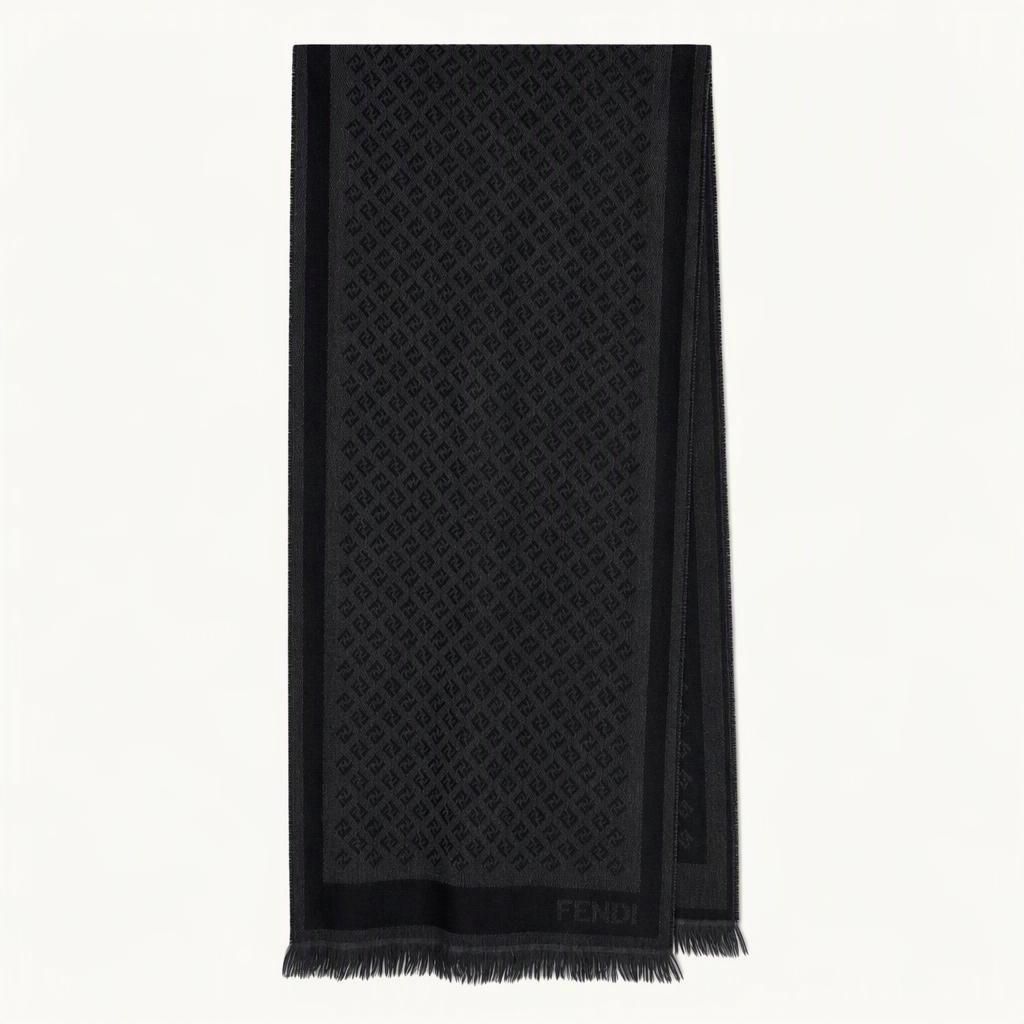 Fendi 펜디 FF 모노그램 자카드 차콜 머플러