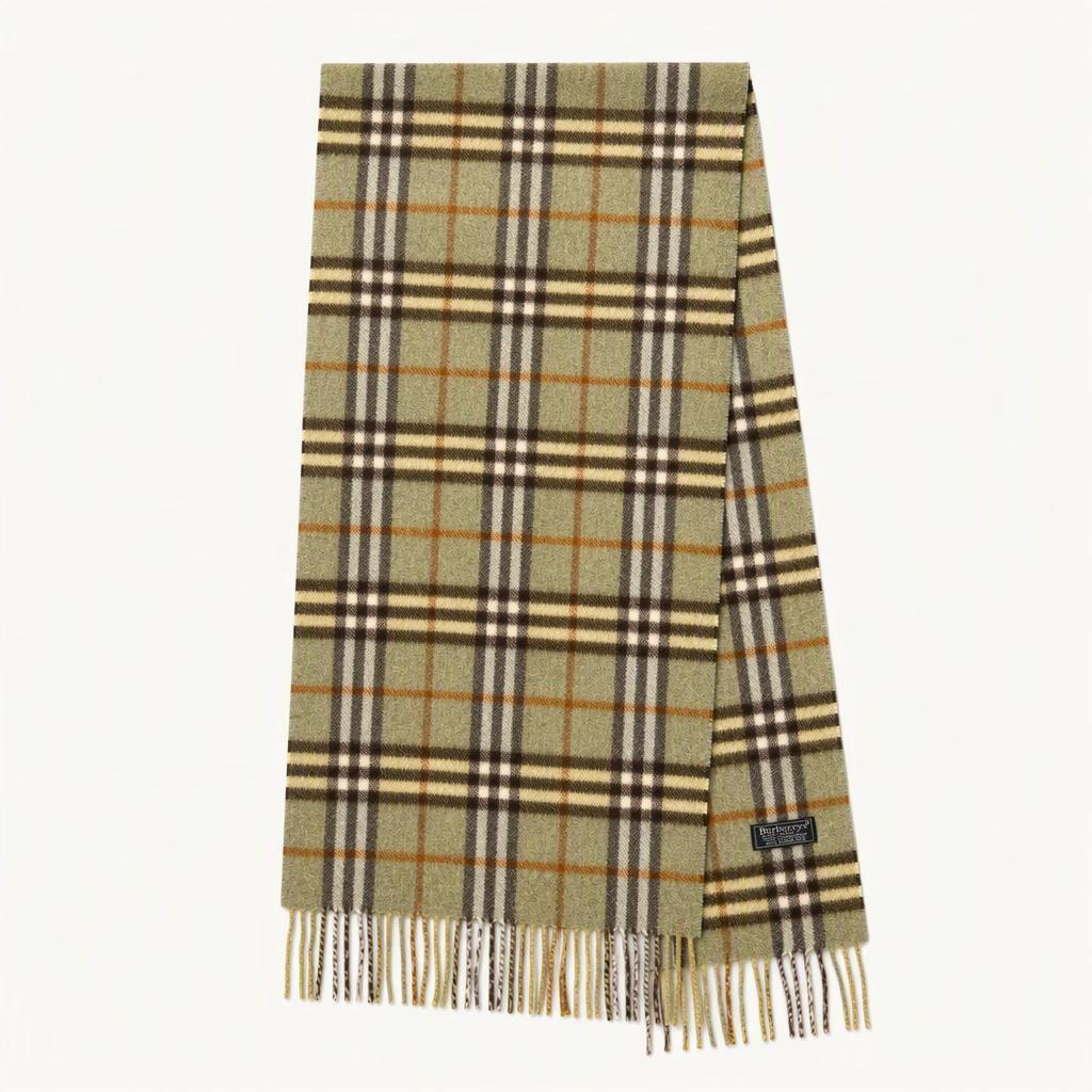 Burberry 버버리 그린 노바 체크 캐시미어 머플러
