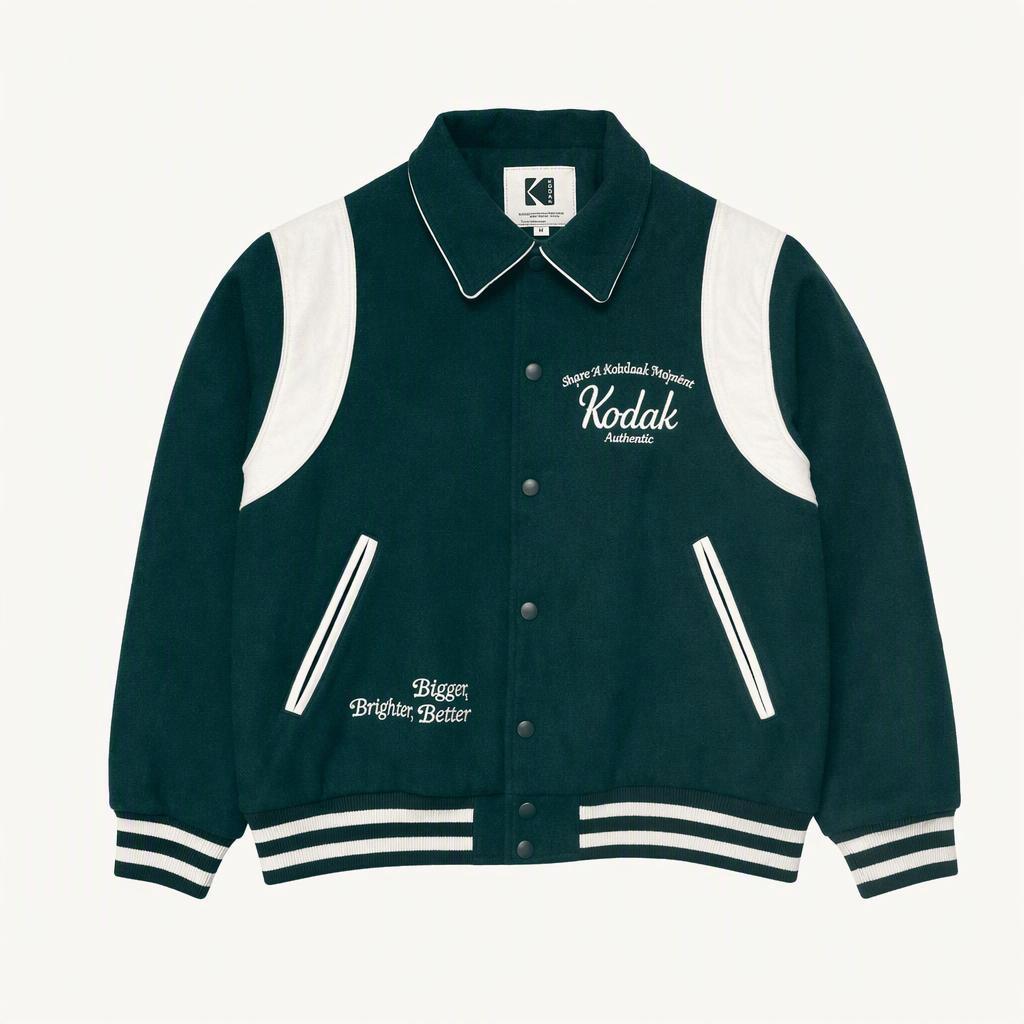 KODAK Wool Varsity Jacket green M