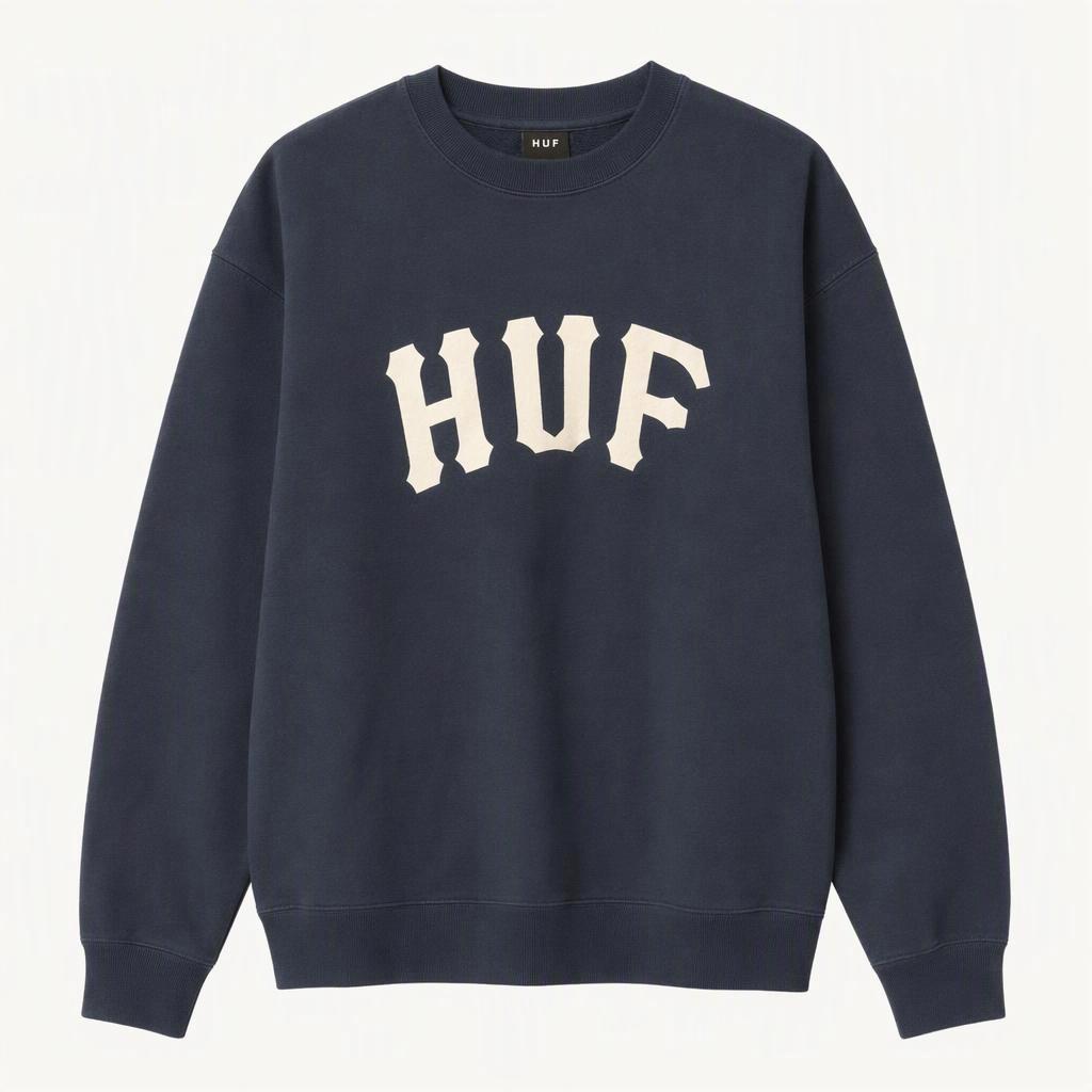 허프 HUF 아치로고 맨투맨 네이비