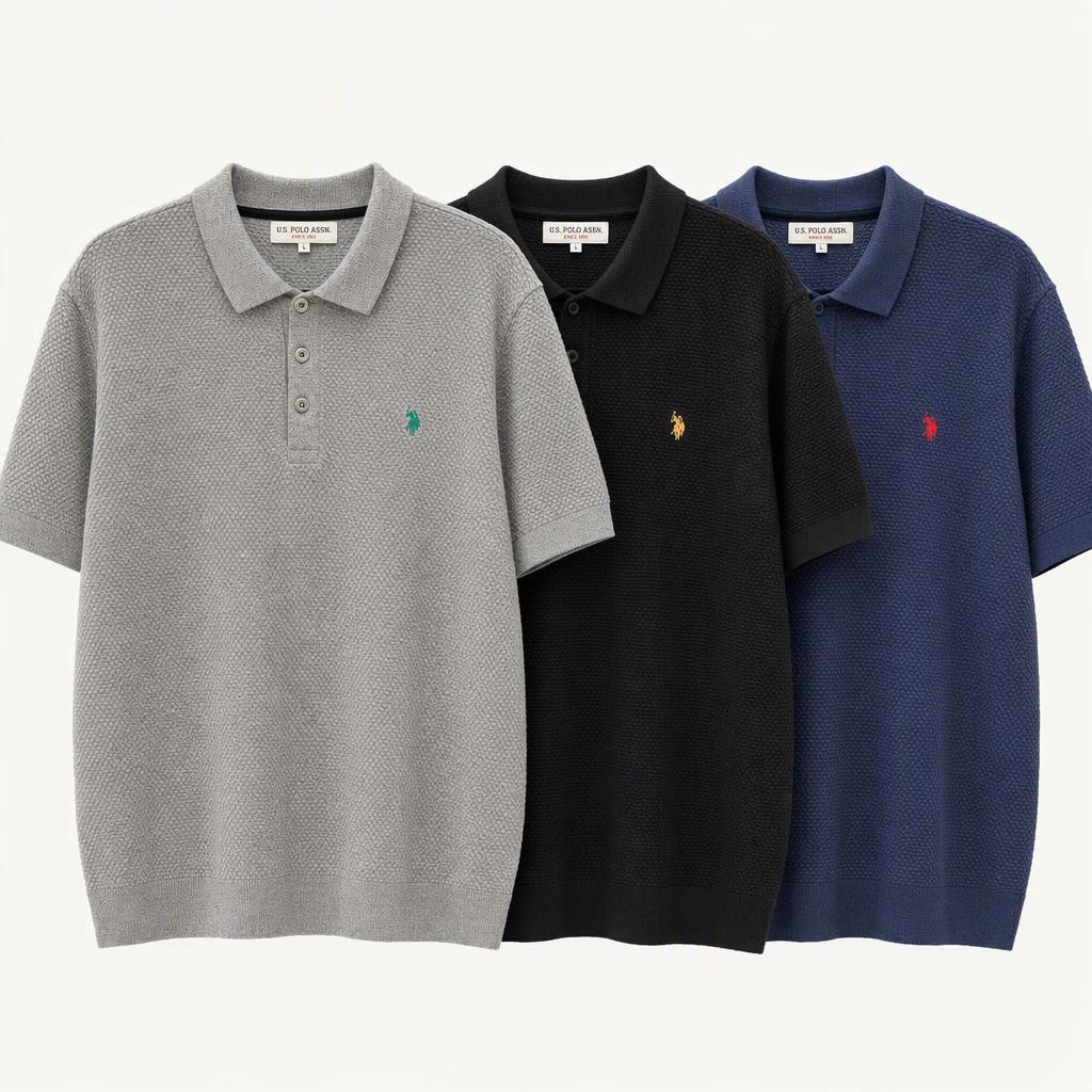 U.S. POLO ASSN 반팔 카라니트 3종 일괄판매