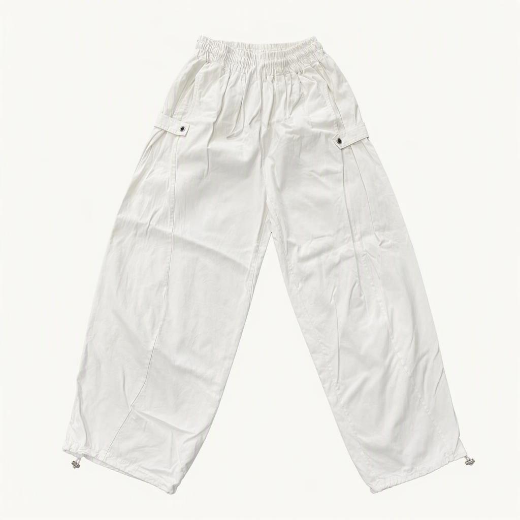 Brody pants 브로디 코튼 팬츠 밴딩 면바지 스트링 스냅 비조 와이드핏