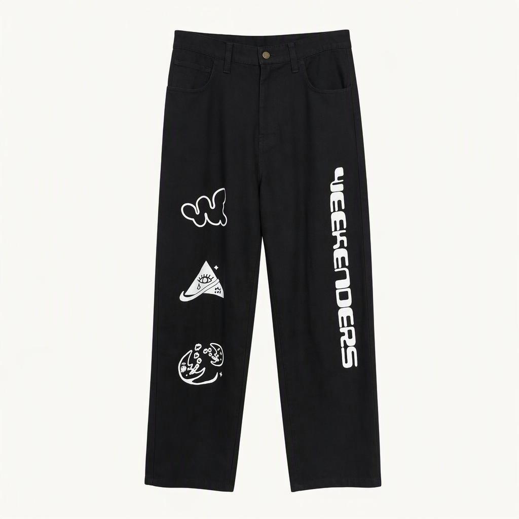 위캔더스 레트로 퓨처 블랙 팬츠 H3616