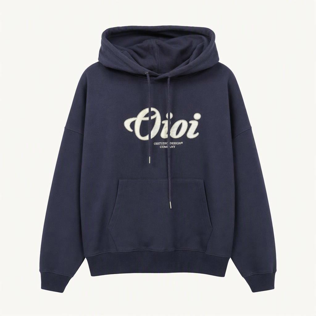 Oioi 스튜디오 디자인 컴퍼니 후드티 네이비
