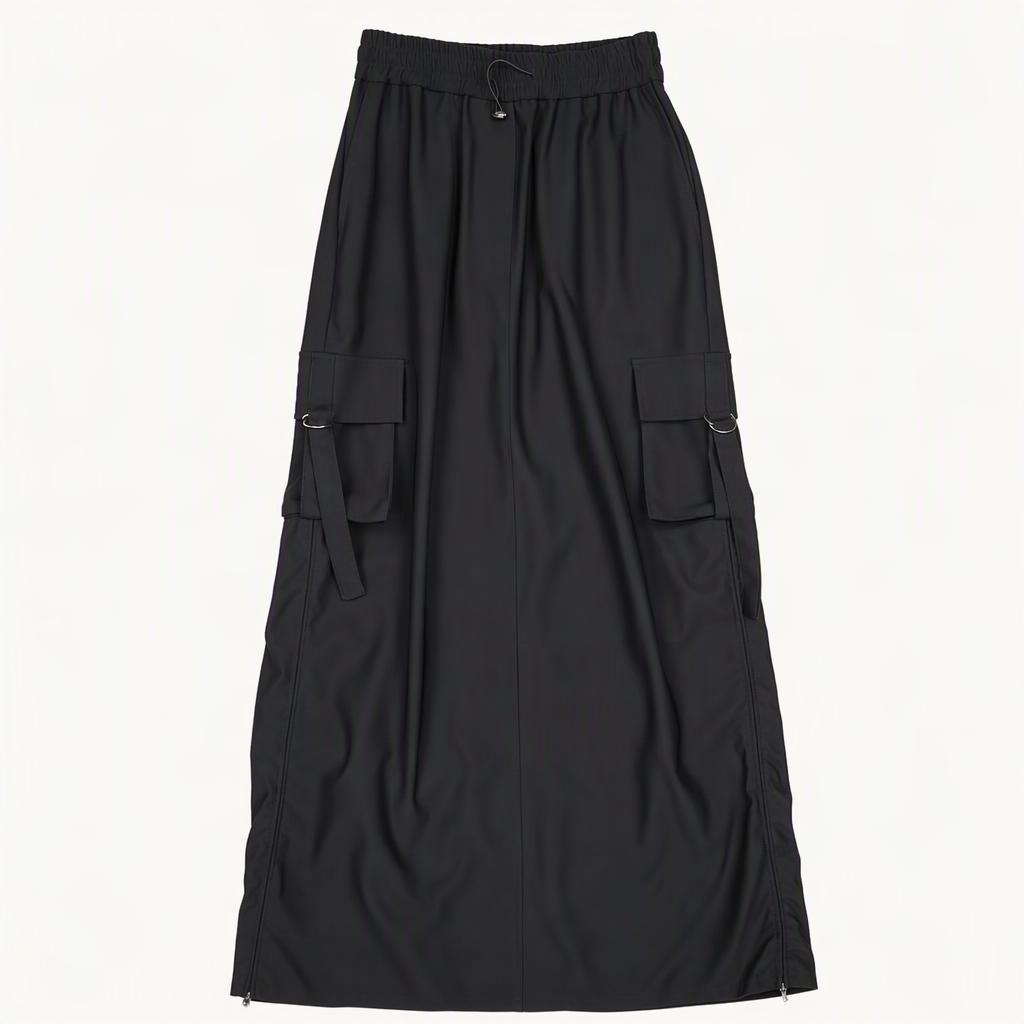 ZARA  자라 블랙 카고 롱 스커트xs