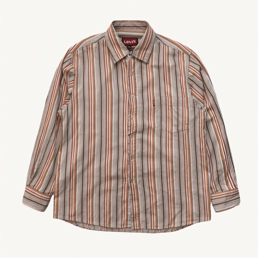 LEVI'S 올드스쿨 세로 스트라이프 셔츠 L