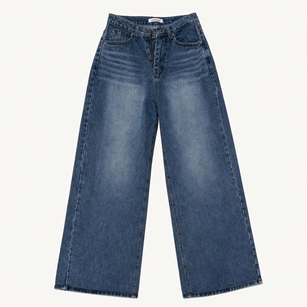 미레코 STITCH LINE WIDE DENIM PT BLUE (기장 수선)
