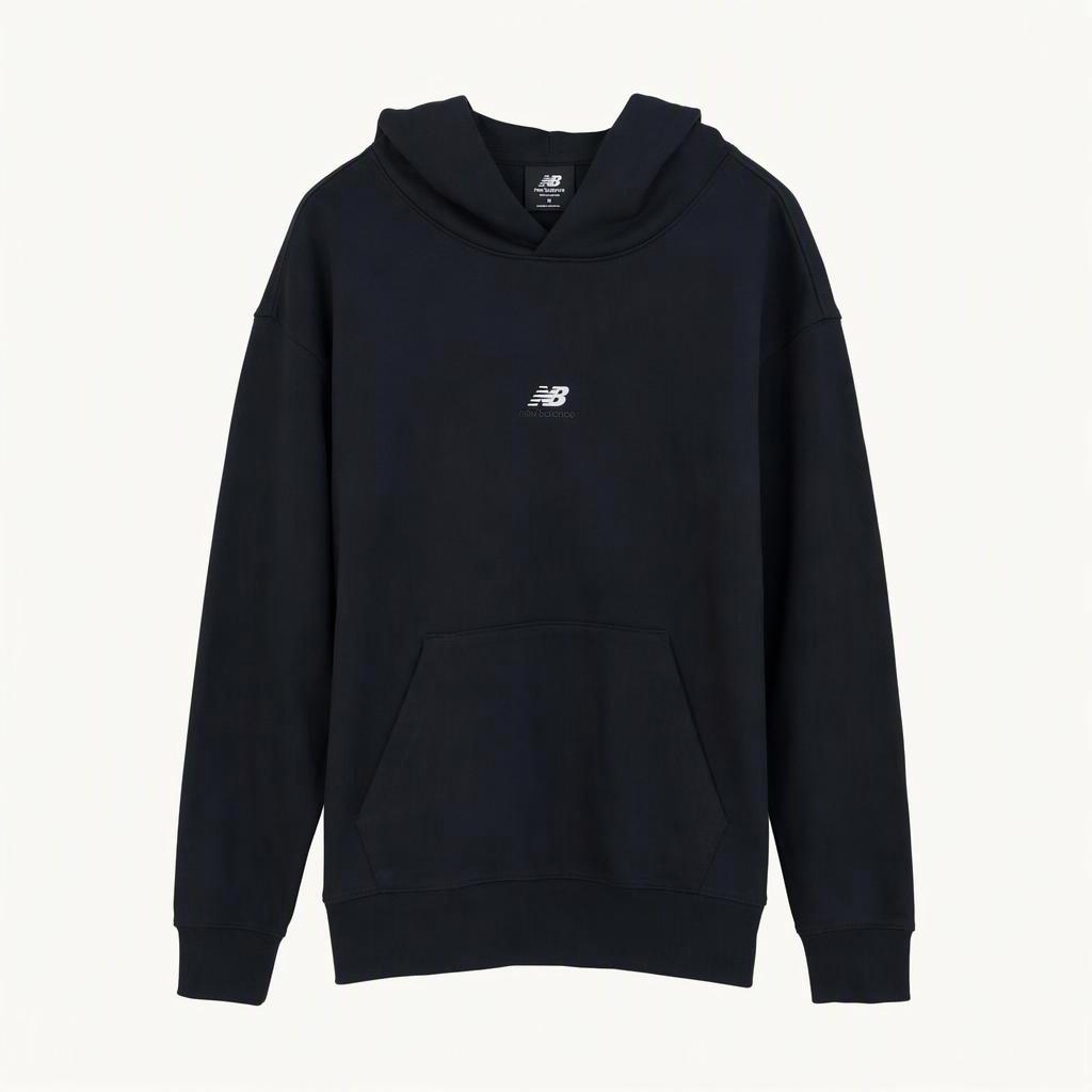 뉴발란스 미니 자수 로고 후드티 블랙 M