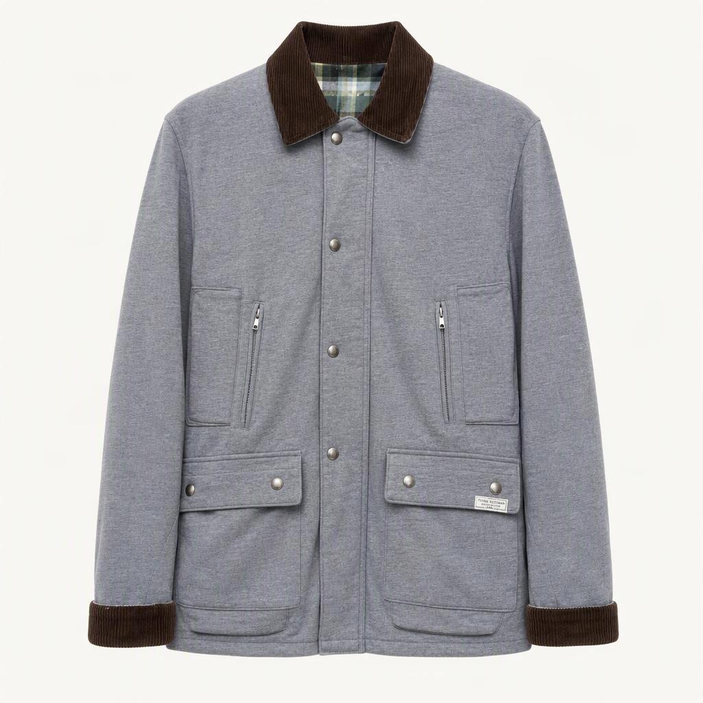 [4932]Flying scotsman grey corduroy collar jacket