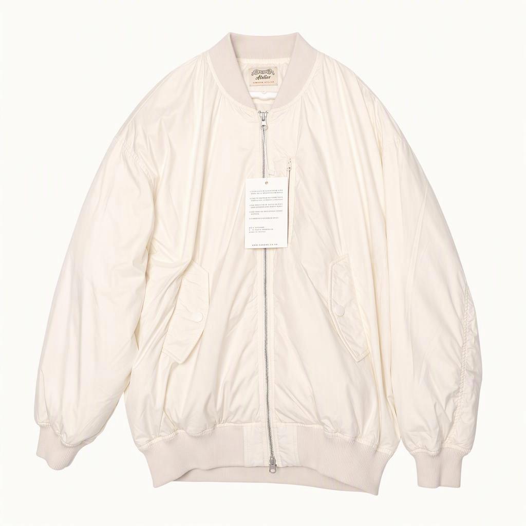 반원 아틀리에 VANONE ATELIER 크림 항공점퍼 FREE [A1478]