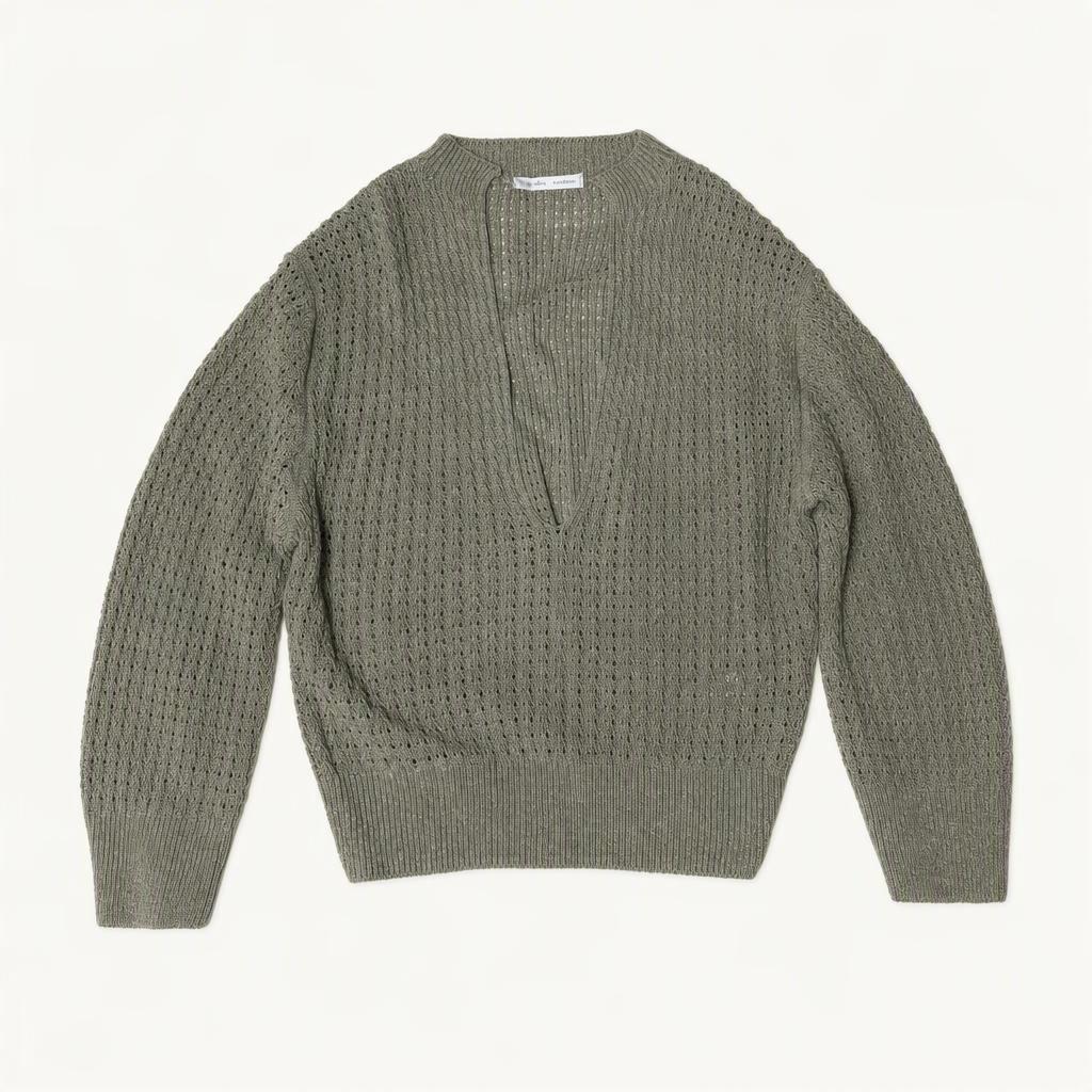 문달 니트 Scotch Netting Knit in Khaki