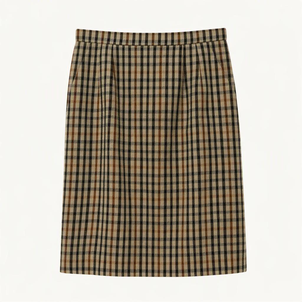 DAKS 닥스 퓨어울 스커트 Made in JAPAN