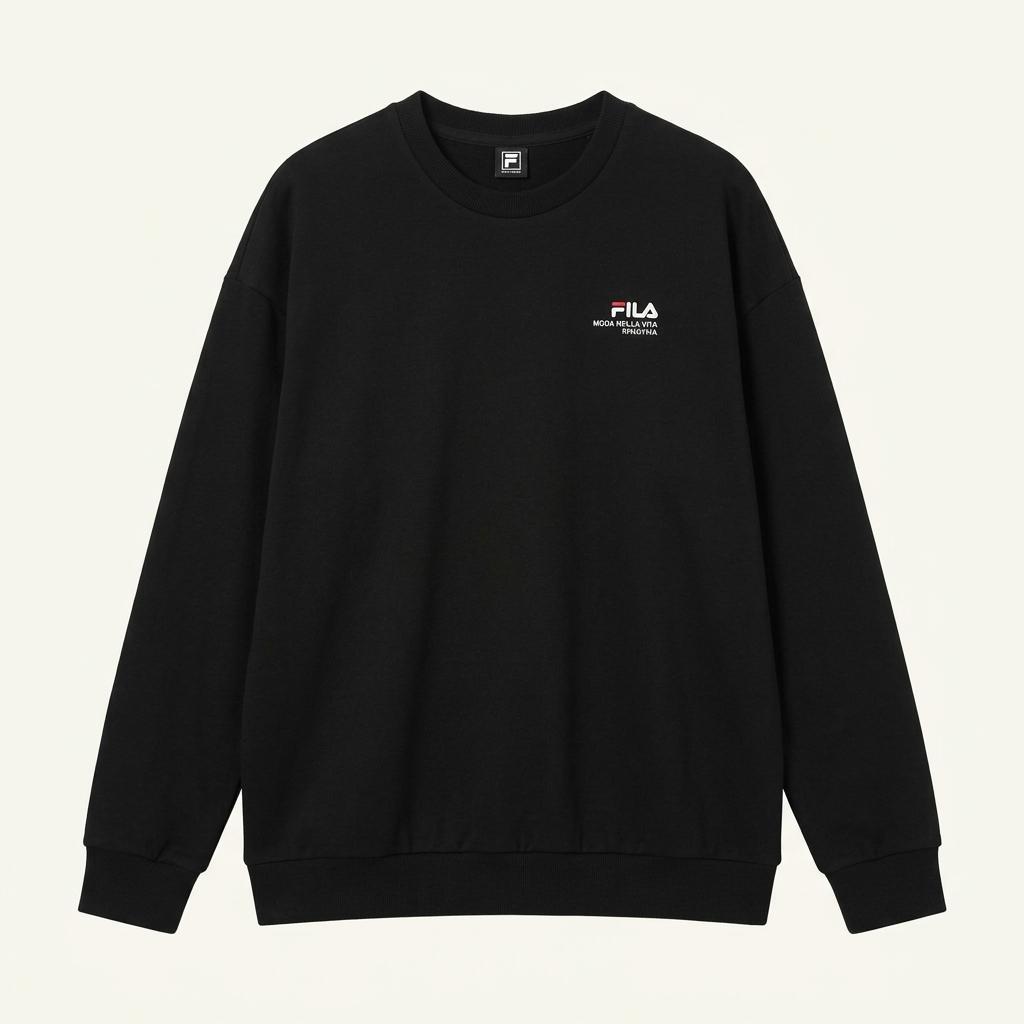 (XL) 휠라 긴팔티셔츠 롱슬리브 스몰로고 블랙 올드스쿨-H40228