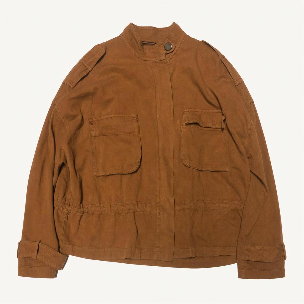 자라 ZARA 우먼 미들 스트링 린넨 혼방 오버핏 자켓