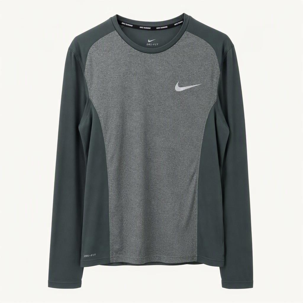 L,100 )) NIKE 나이키 러닝 드라이핏 긴팔티셔츠 ! 그린 색상