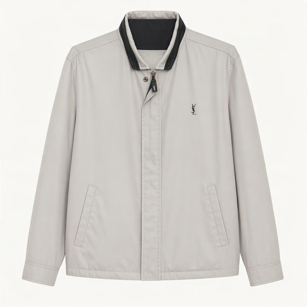 입생로랑 YSL 자수로고 연그레이 블루종 자켓B6307