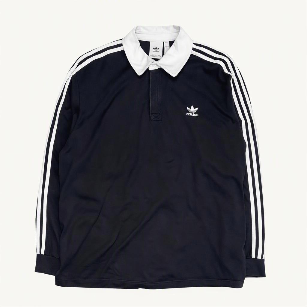 ADIDAS 3-스트라이프 럭비 롱슬리브 폴로 2XL