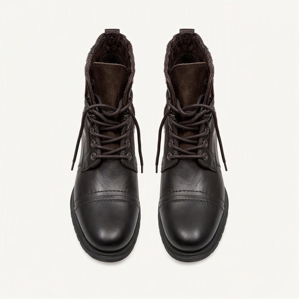 ALDO 알도 초콜릿 다크 브라운 가죽/스웨이드 콤비 펠트 겨울 부츠 워커 US 9 270