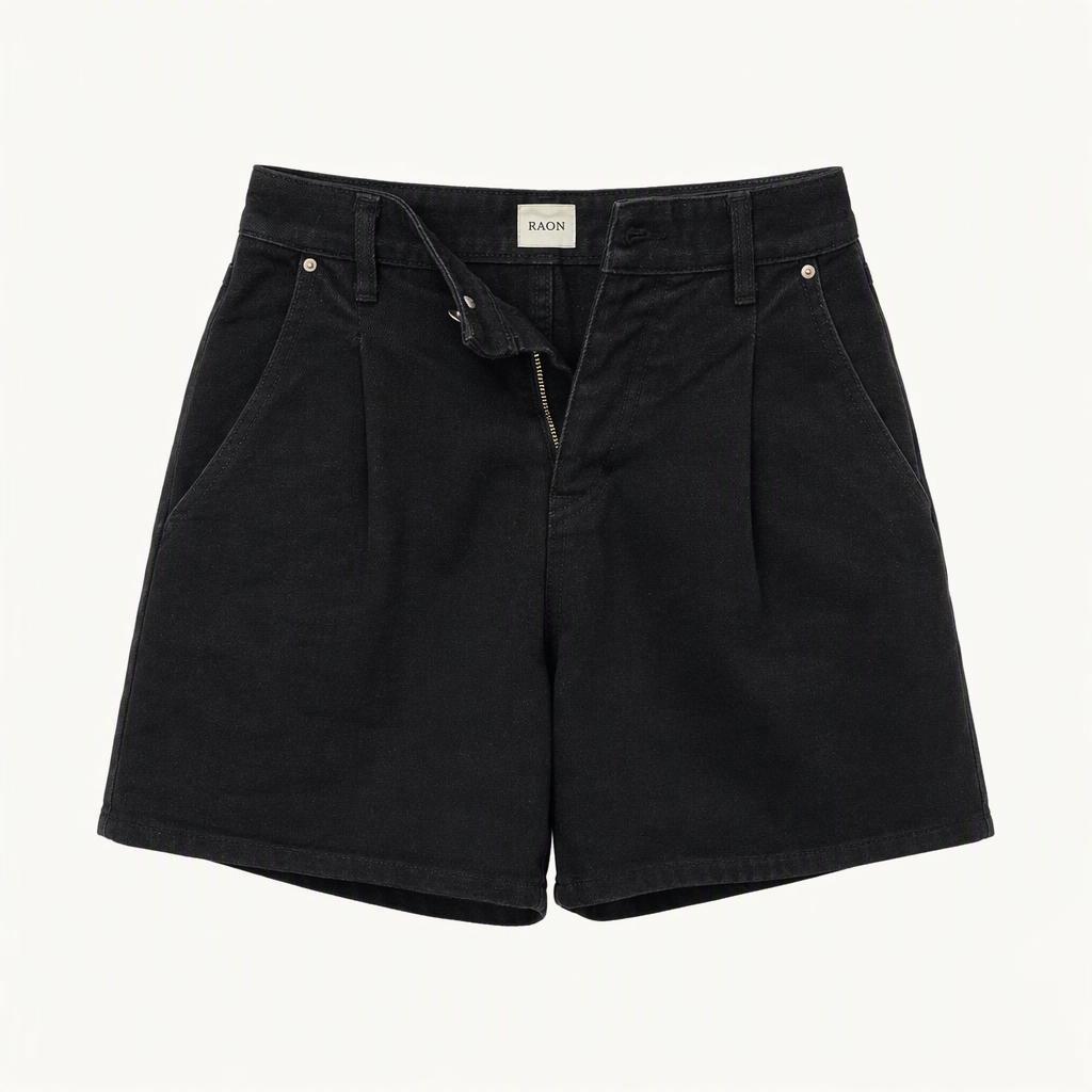 라온 비브 데님 쇼츠 블랙 XS