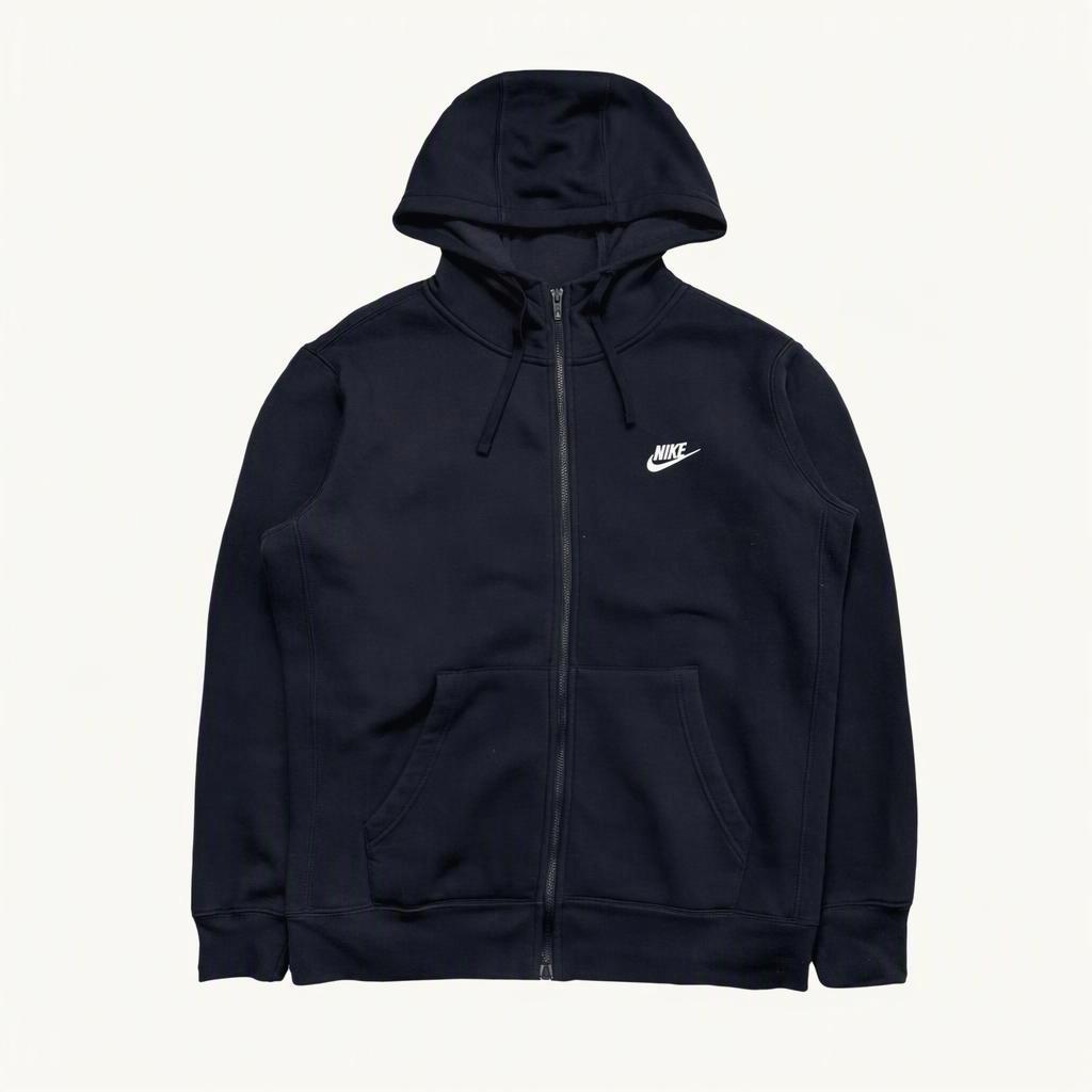 NIKE 클럽 플리스 풀집 후디 블랙 M