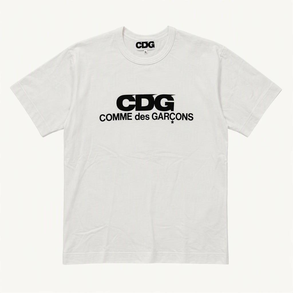 꼼데가르송 CDG 로고 반팔 티셔츠 화이트