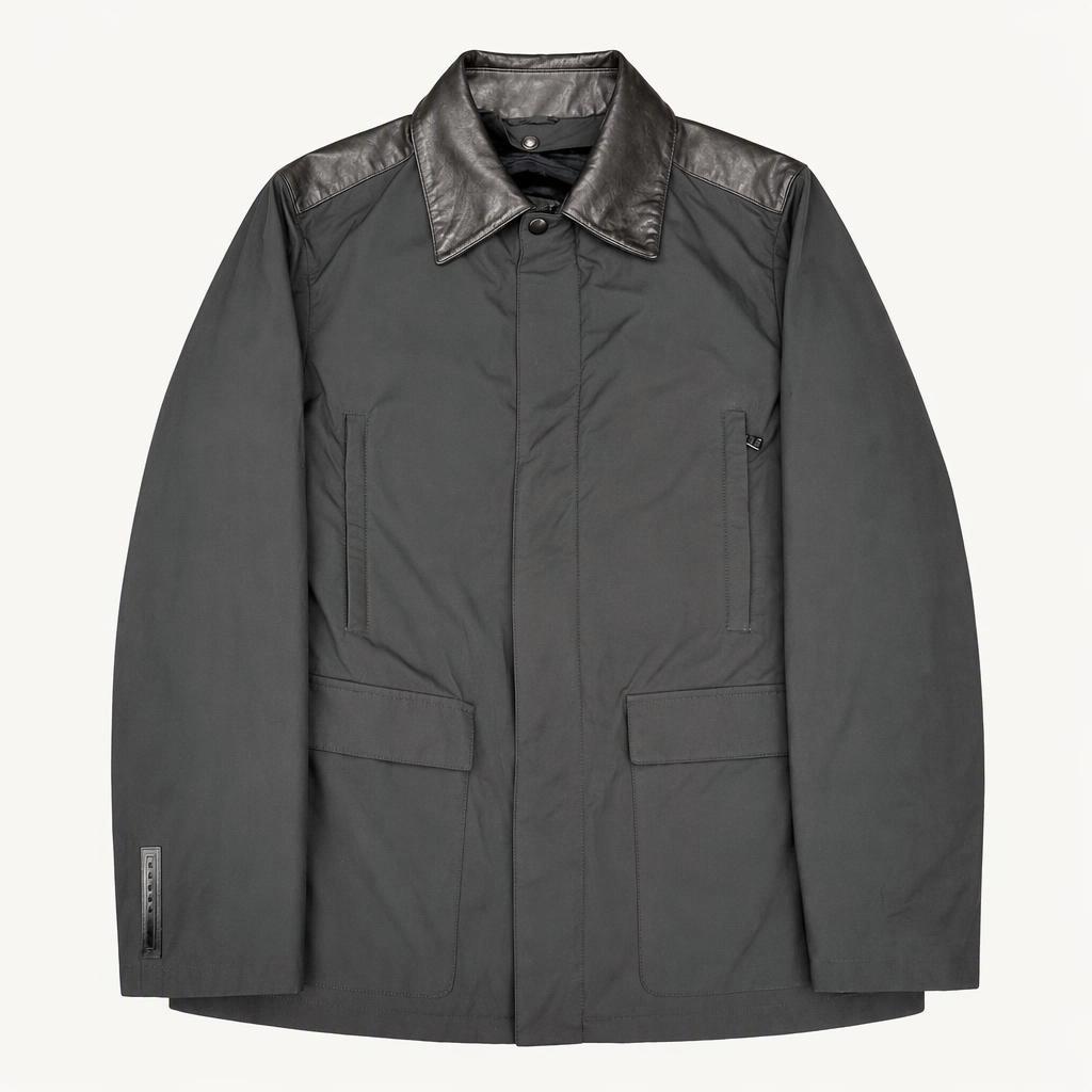 50 프라다 스포츠 가죽카라 퍼안감 자켓