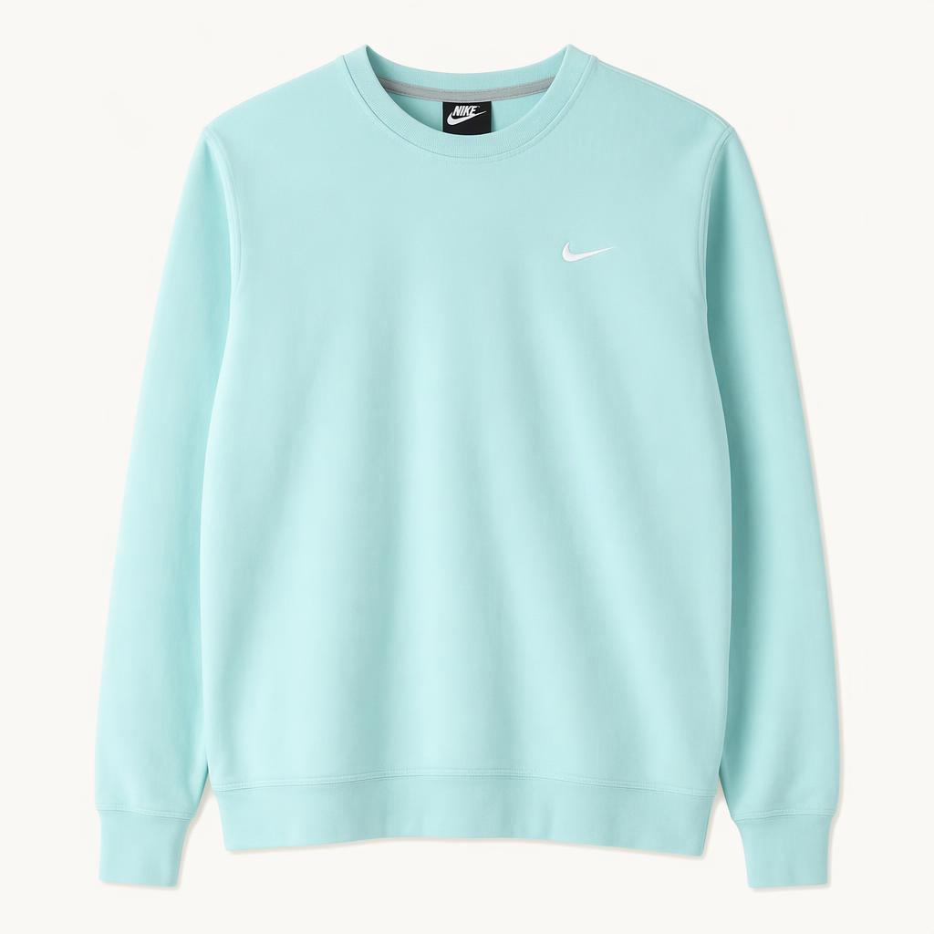 (L-XL) 나이키 맨투맨 티셔츠 크루넥 연블루 스우시 민트-H40074