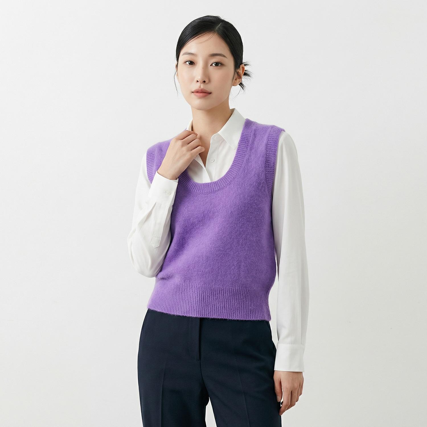 포니테일 니트조끼 1