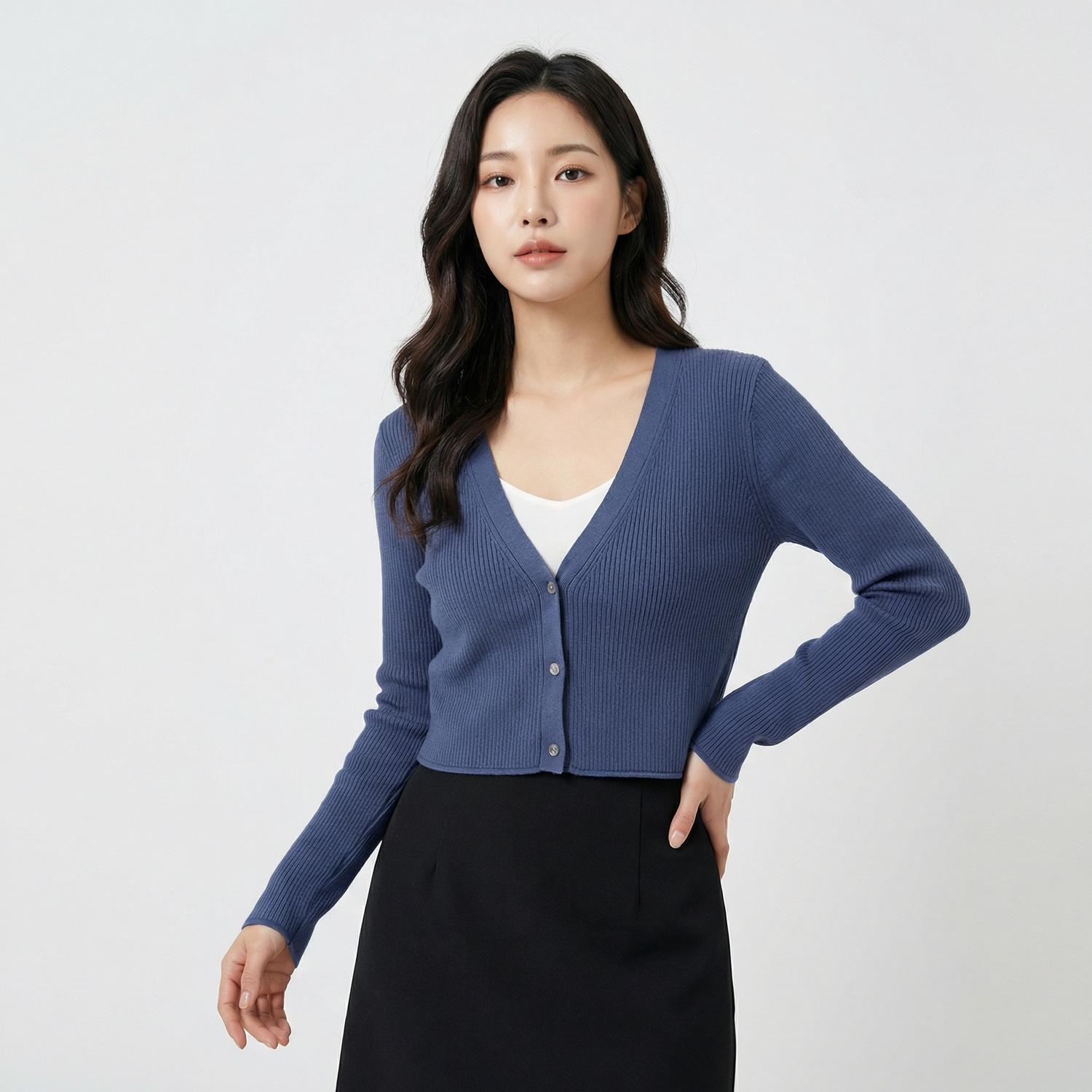자라 브이넥카디건 1