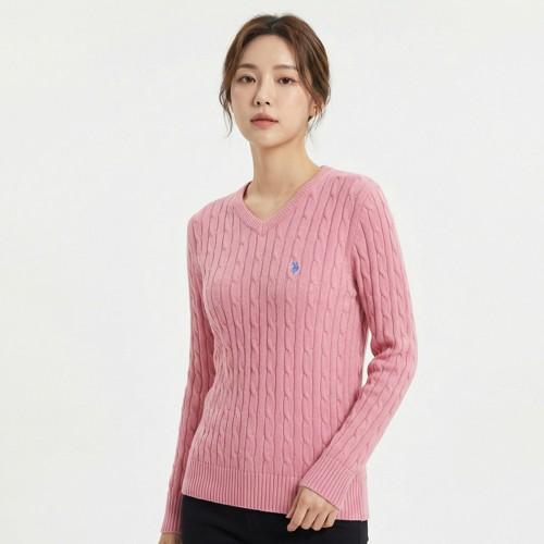 유에스 폴로 어소시에이션 브이넥니트