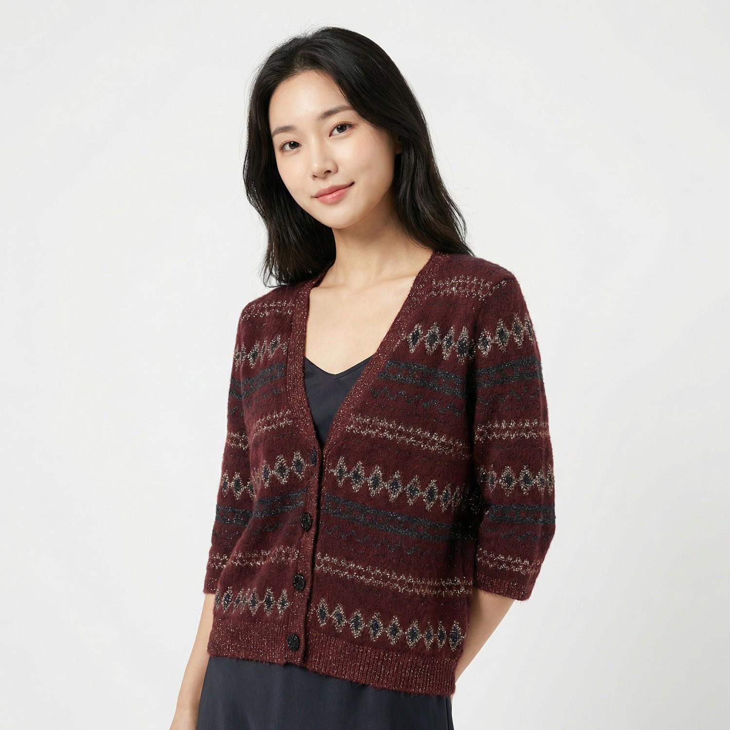 자라 브이넥카디건 1