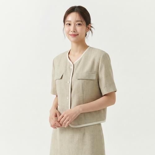 아위 트위드재킷