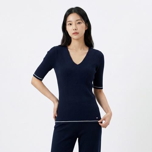 타미힐피거 브이넥니트