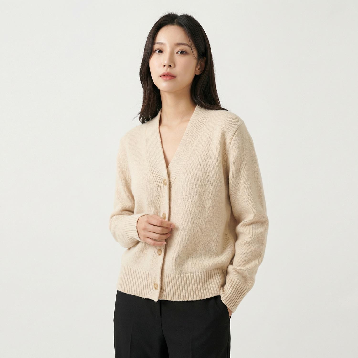 마이아이코 브이넥카디건 1