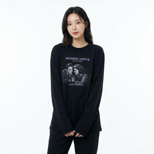 레터프롬문 긴팔티셔츠