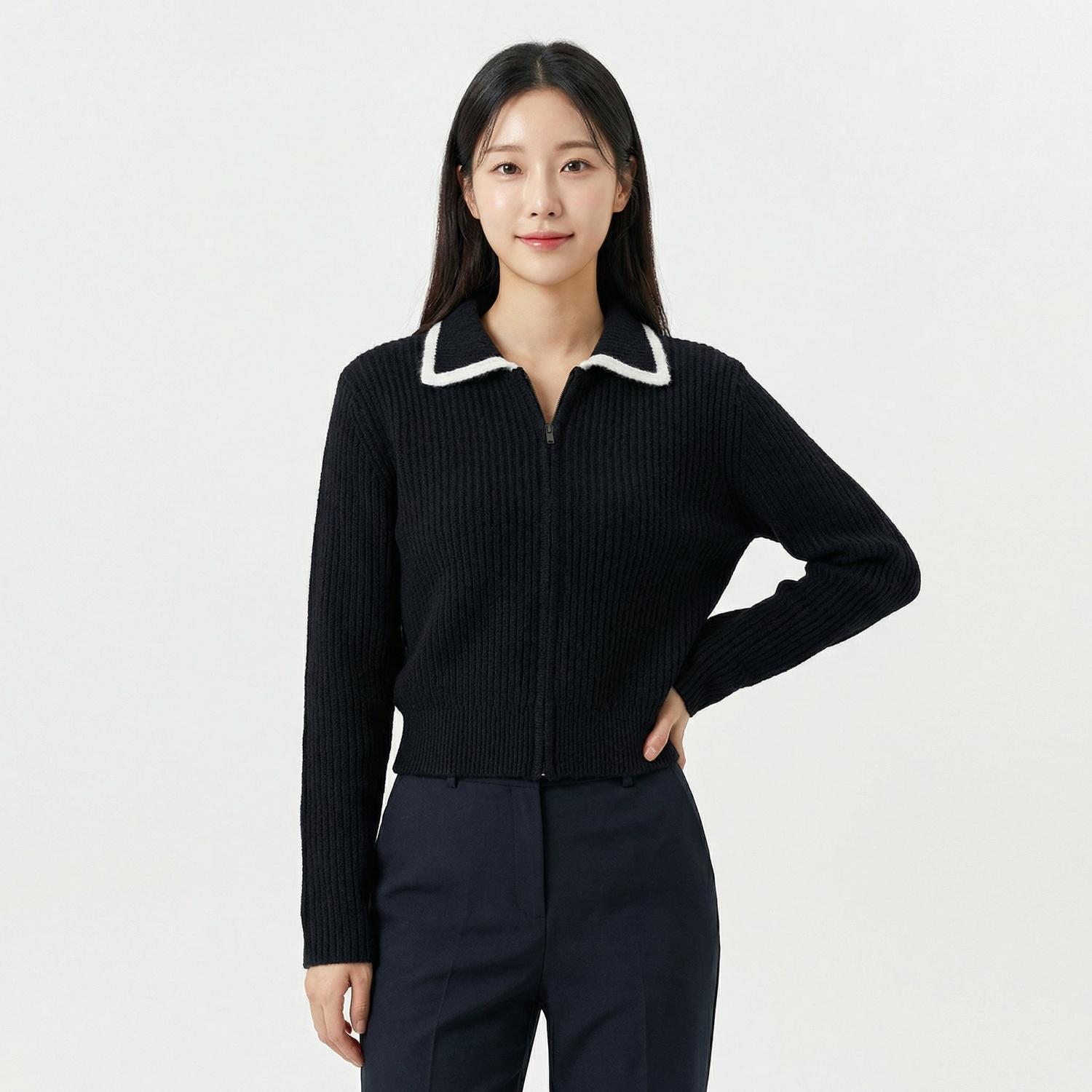 레이스 니트집업 1