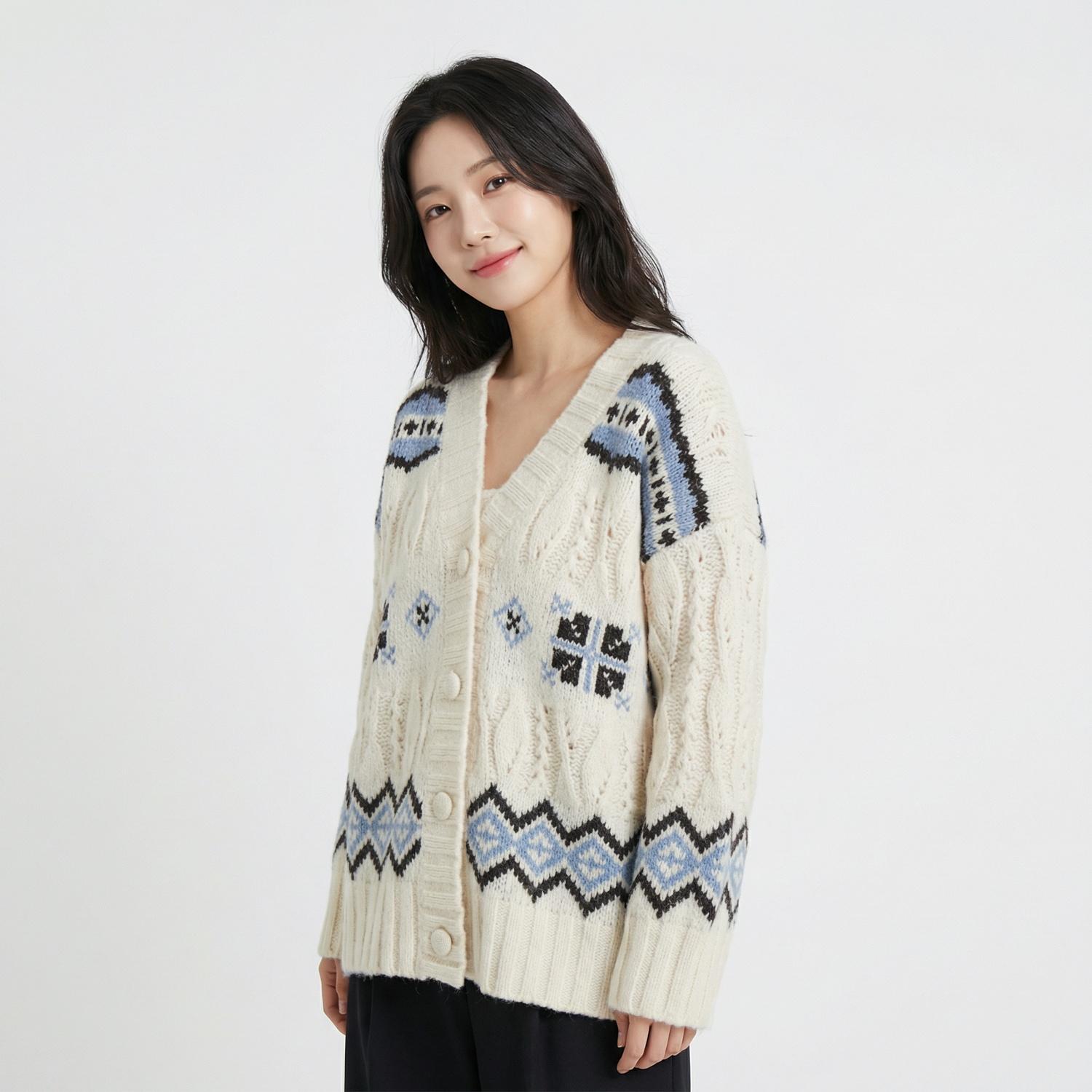 에잇세컨즈 브이넥카디건 1