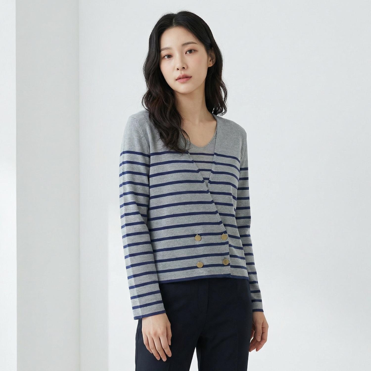 시스템 브이넥카디건 1